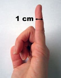 Hand Measure finger breadth