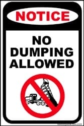 No Dumping