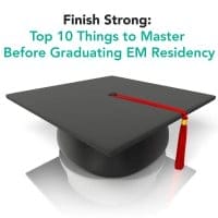 graduation cap - Finish Strong: Top 10 Things to Master Before Graduating EM Residency