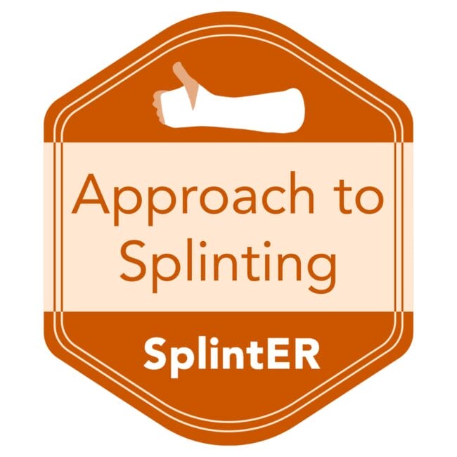 ALiEMU Course Approach to Splinting badge
