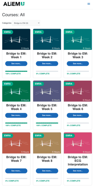 Bridge to EM ALiEMU course grid