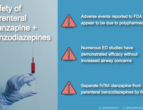 Does the Combination of Parenteral Olanzapine with Benzodiazepines for Agitation in the ED Increase the Risk of Adverse Events?