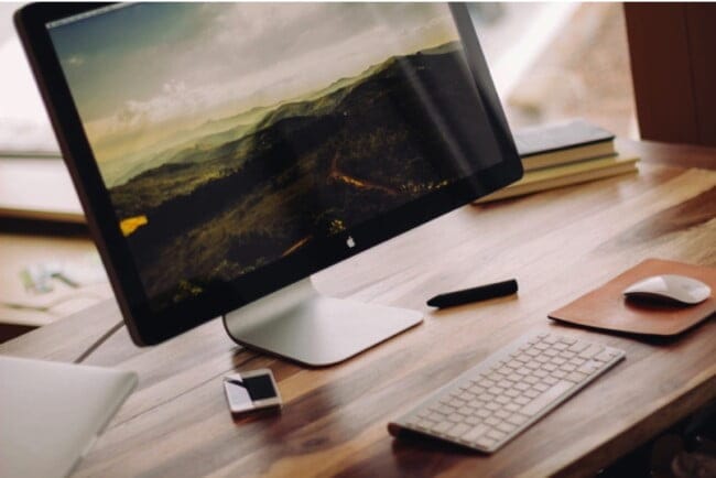WFH clean desk