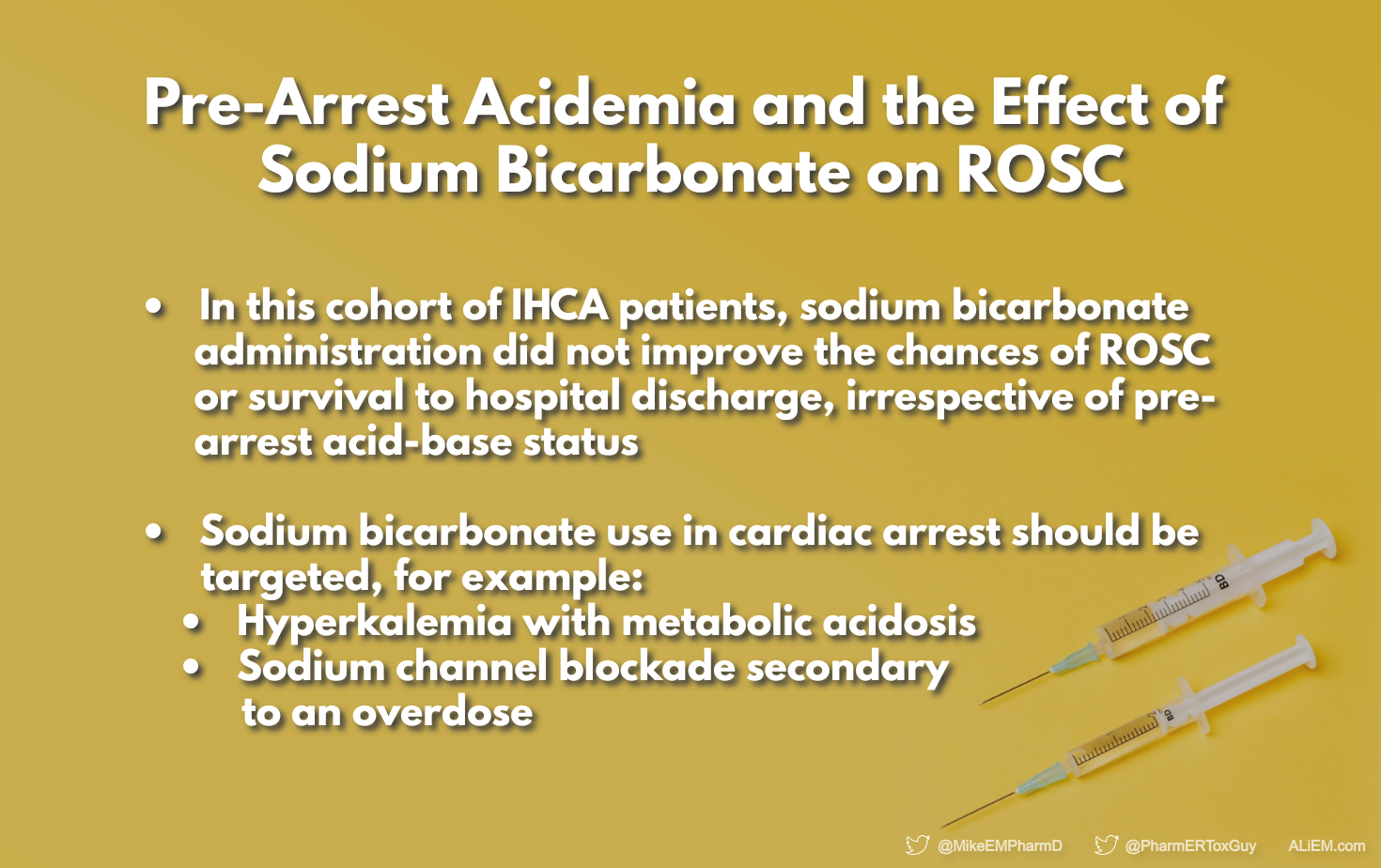Pre-Arrest Acidemia and the Effect of Sodium Bicarbonate on ROSC