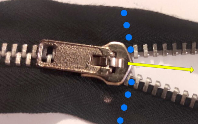 metal zipper cut trick zipper entrapment