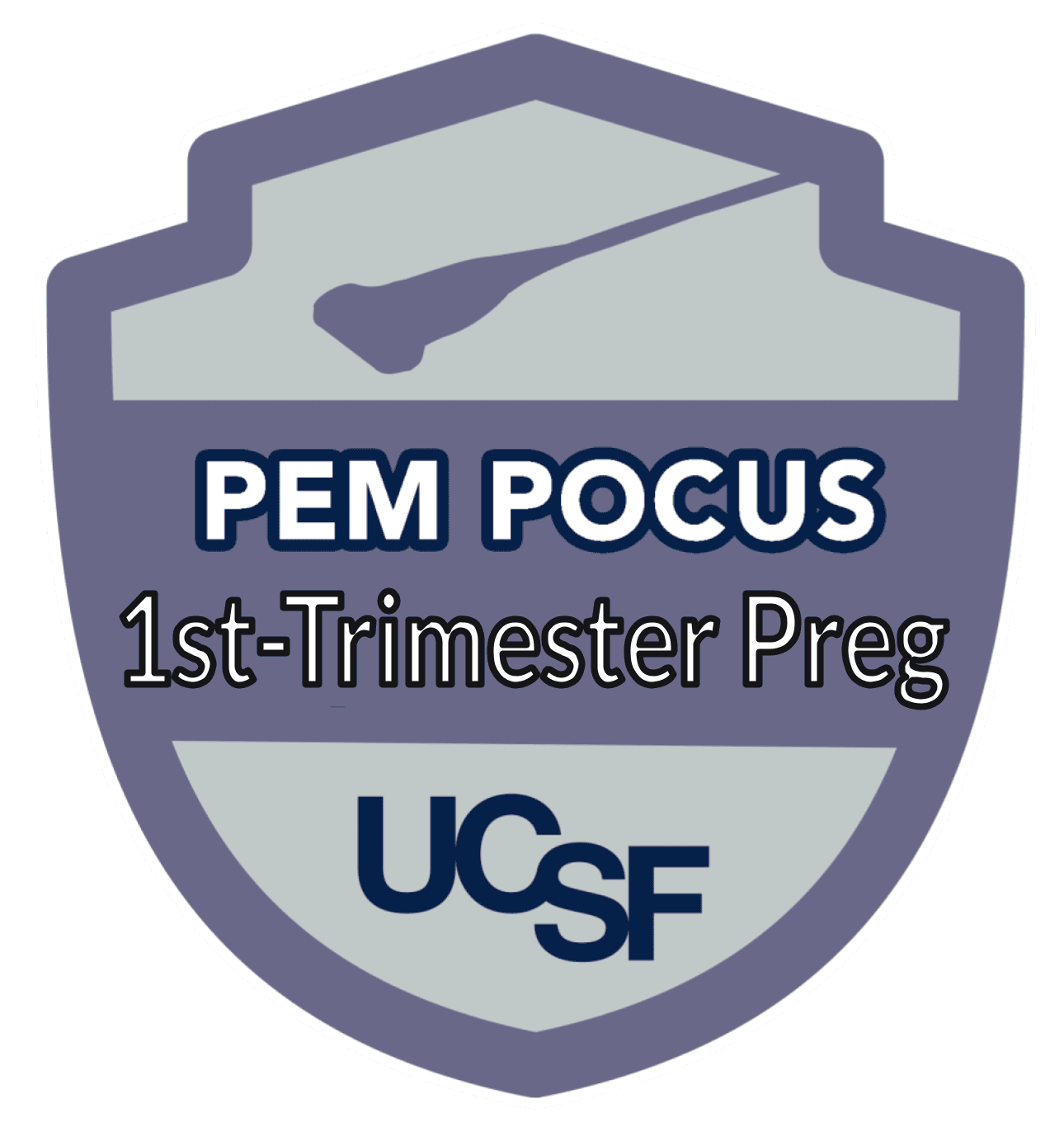 PEM POCUS First Trimester Pregnancy Badge PEM POCUS pediatric cardiac
