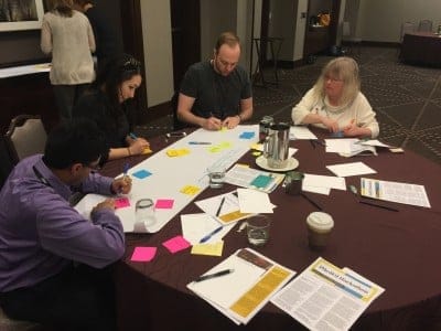 Team members Ankit Shah, Loice Swicher, Daniel Robinson, Zach Jarou, and Shana Nelson