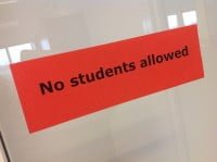 No students allowed