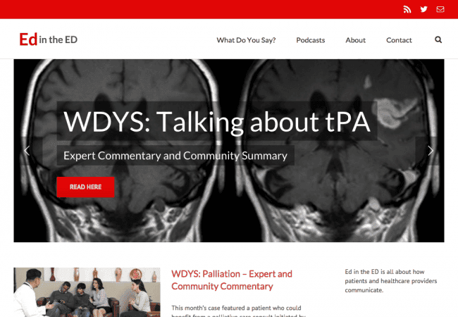 Ed in the ED home page